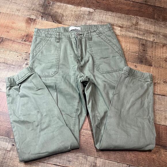 Vervet by Flying Monkey | Women's Green 100% Cotton 90's Slim Joggers Sz 27 - Picture 3 of 6